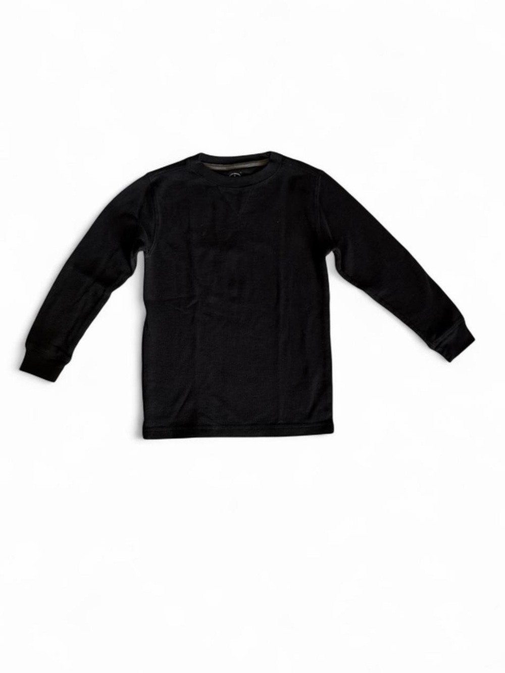 Faded Glory Black Thermal Long Sleeve (Kids S 6‑7)